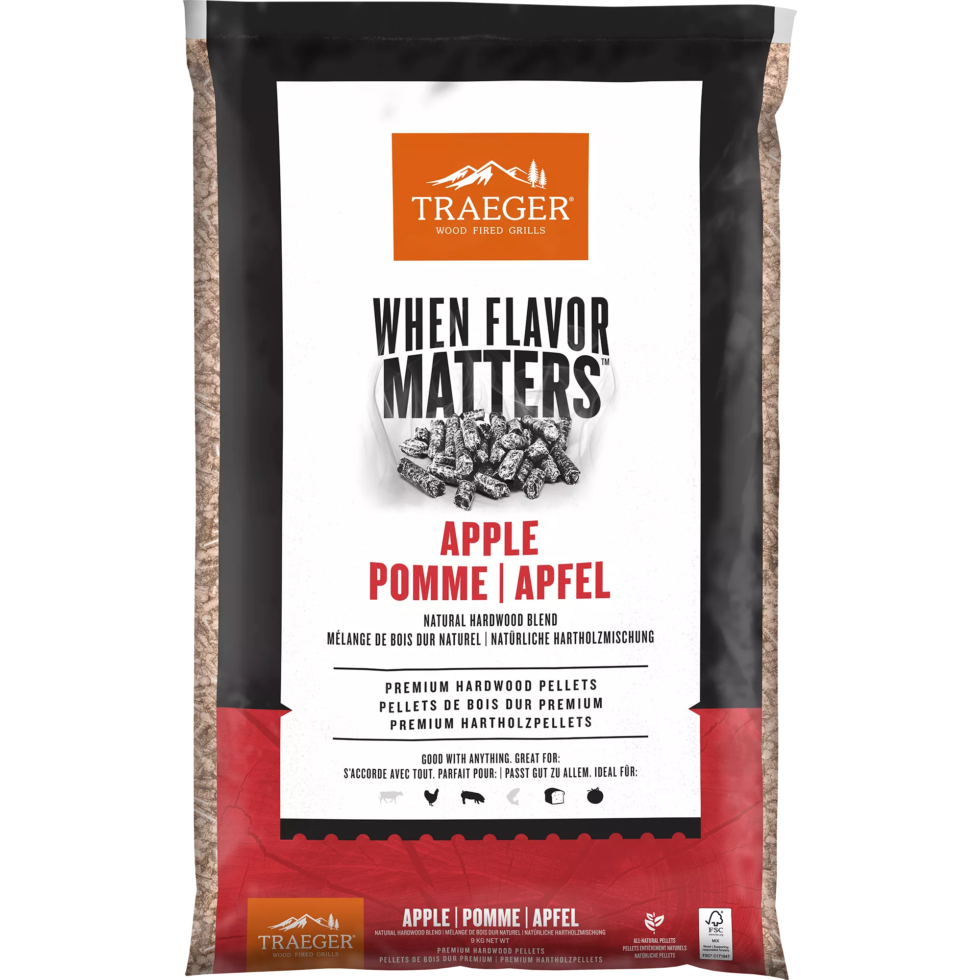 Traeger 9kg Apple Wood Pellets FSC®
