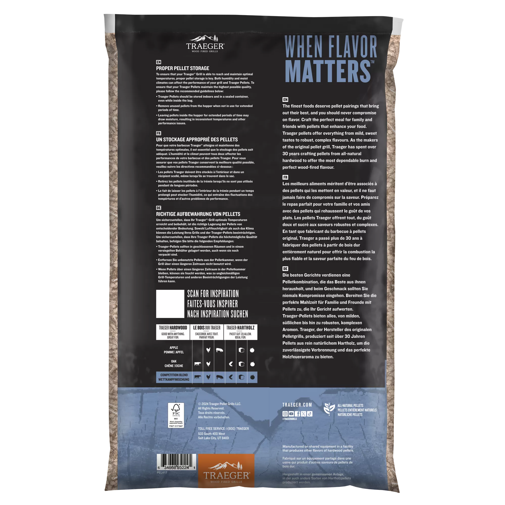 Traeger 9kg Competition Blend Wood Pellets FSC®
