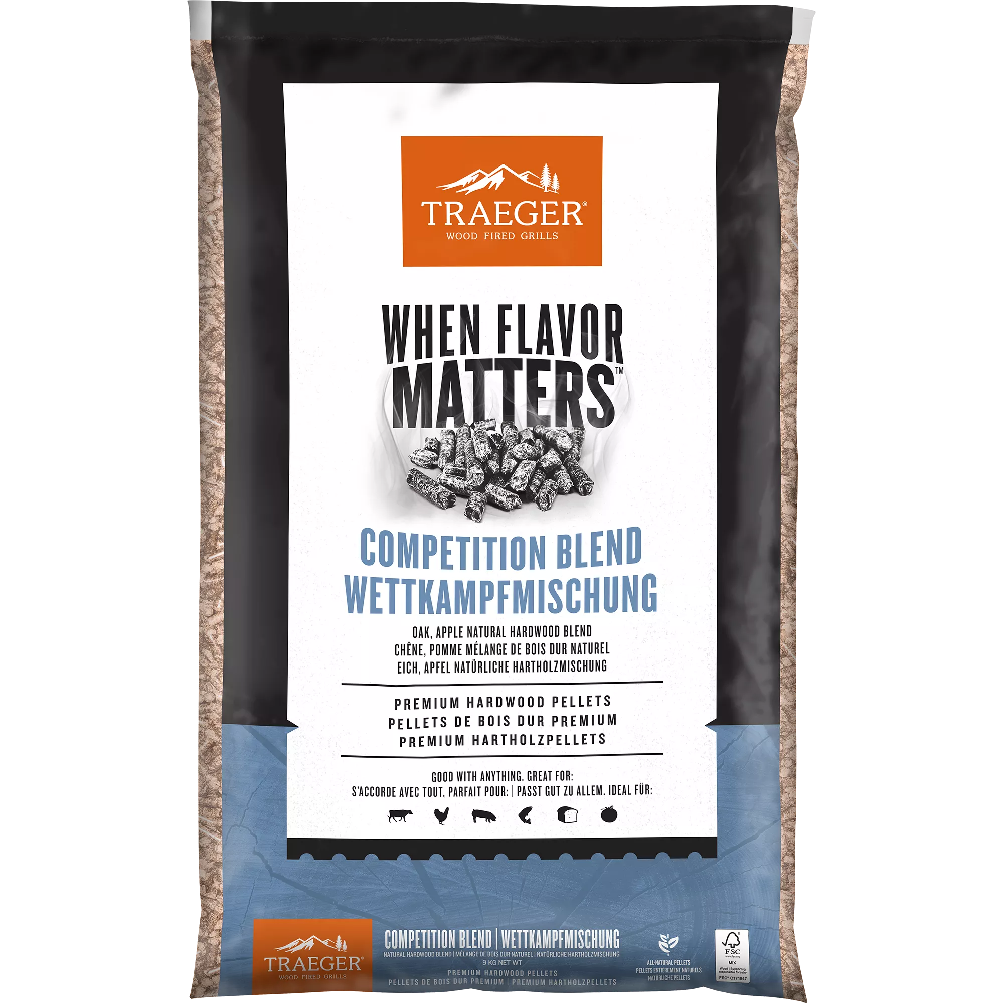 Traeger 9kg Competition Blend Wood Pellets FSC®