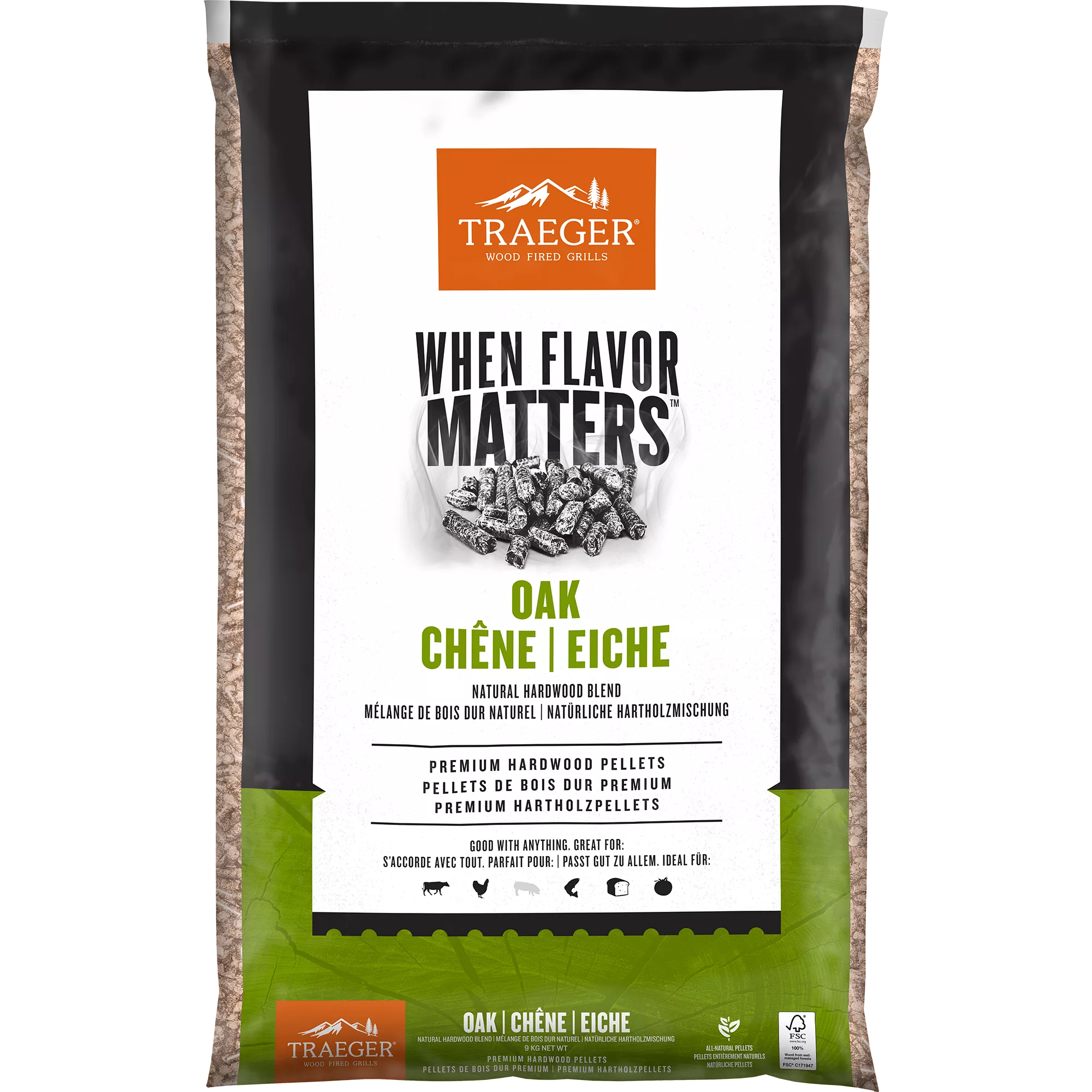 Traeger Oak Wood Pellets FSC® 9kg